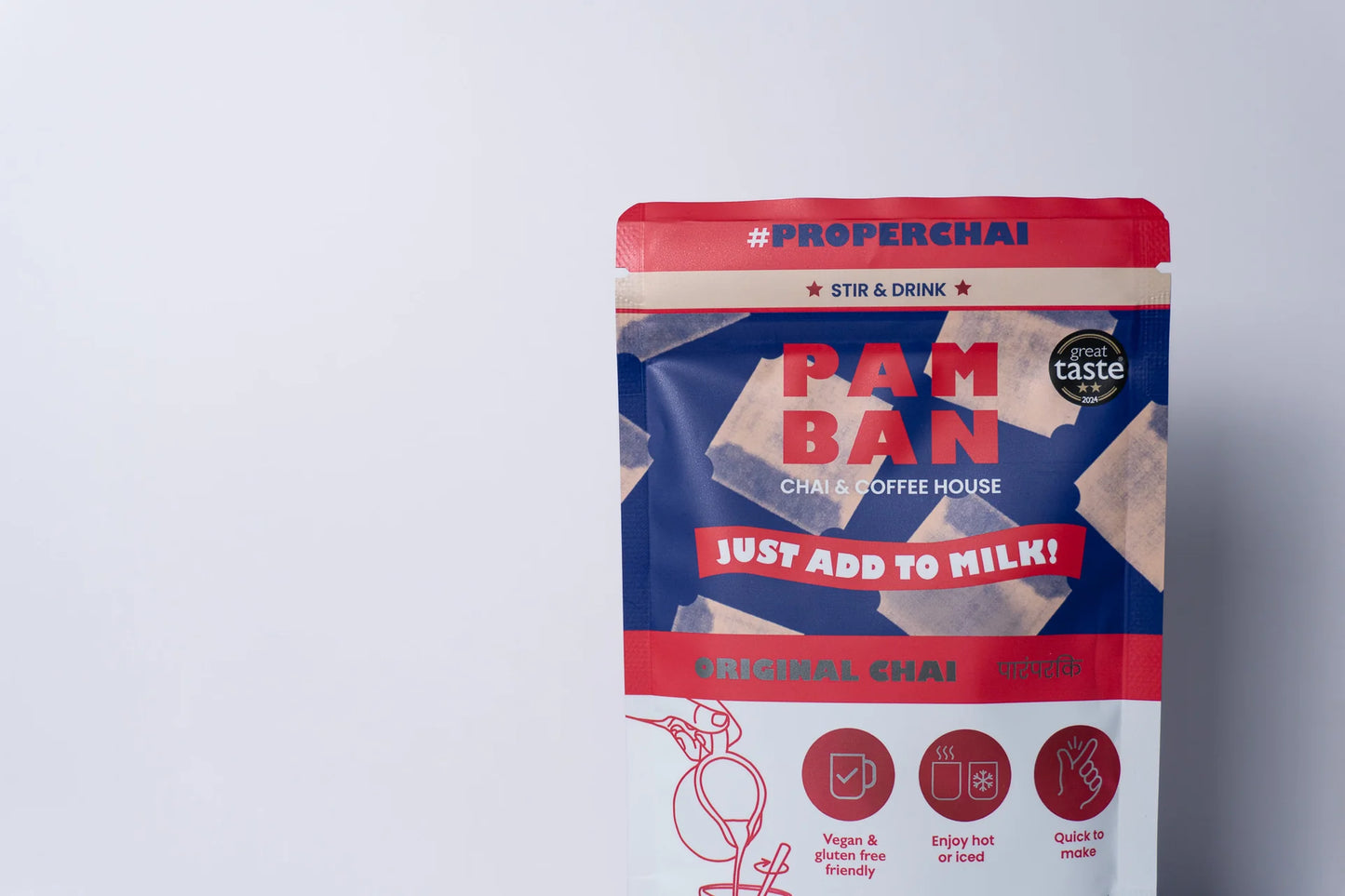 Chai latte express en poudre – épicé & aromatique – 120 g – Vegan & sans gluten