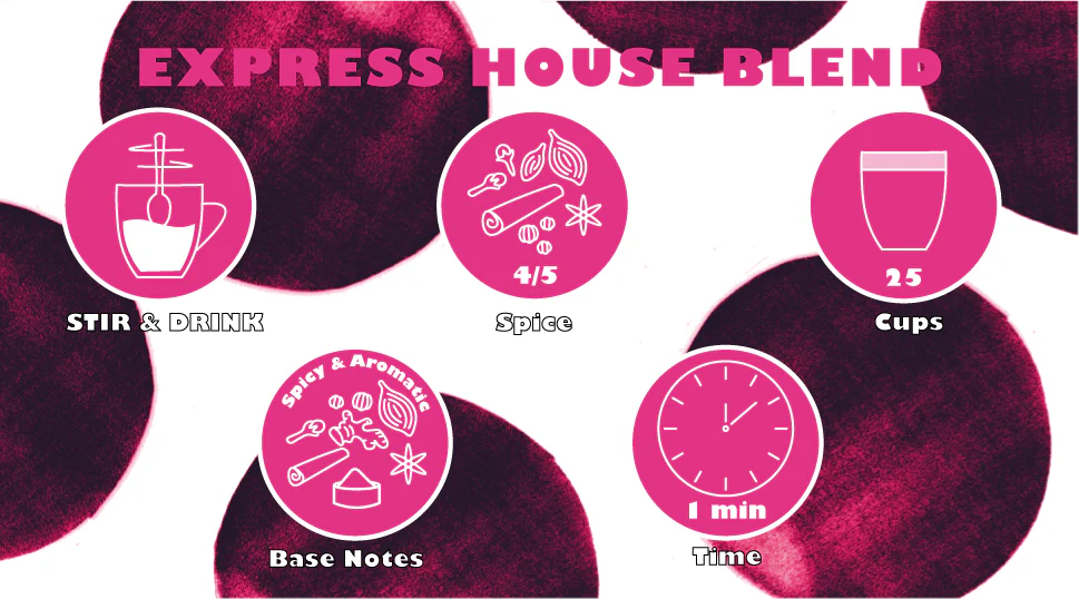 Chai latte express en poudre – épicé & aromatique – 120 g – Vegan & sans gluten